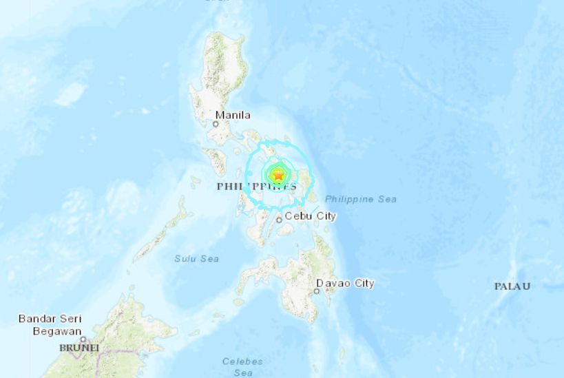 ▲菲律賓發生6.1淺層地震。（圖／翻攝USGS）