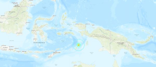 ▲▼印尼2月17日發生規模6.4地震。（圖／USGS）