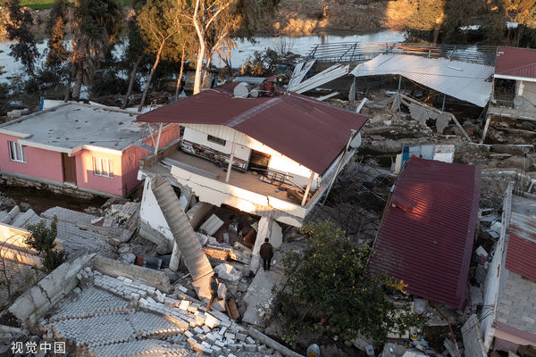 ▲▼ 土耳其南部小村狄米爾柯普魯（Demirkopru）被地震震毀。（圖／CFP）