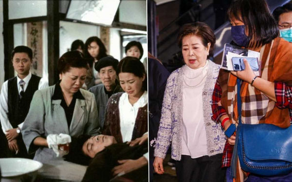 陳淑芳（中）與邰智源（左一）34年前曾客串《悲情城市》（圖／牽猴子提供），日前她也現身該片4Ｋ修復版首映會。（圖／趙文彬攝）