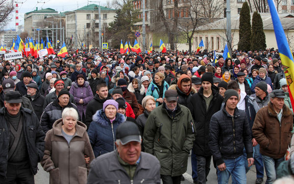 ▲▼ 摩爾多瓦19日爆發反政府示威抗議。（圖／路透）