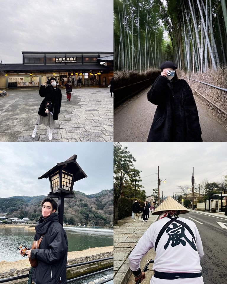 ▲王淨和曹佑寧這陣子都到嵐山旅遊。（圖／翻攝自Instagram／tsaoyuning、_ginglebellaaa）