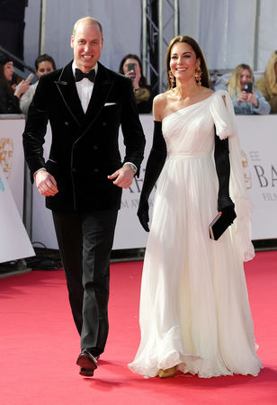 ▲▼威廉王子與凱特王妃19日在倫敦出席英國電影學院獎（BAFTA）第76屆頒獎典禮。（圖／路透）