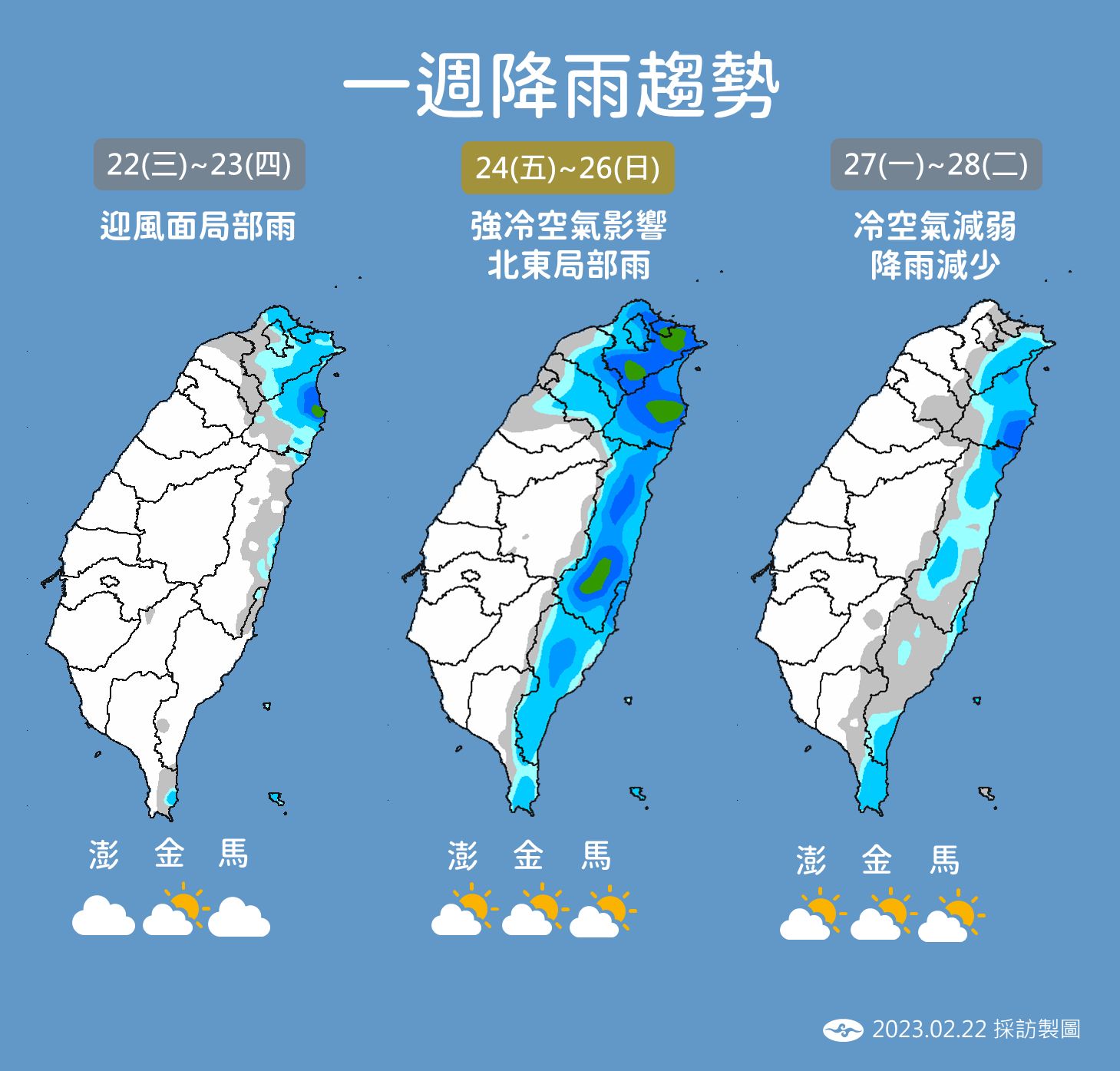 ▲▼未來一周天氣趨勢。（圖／氣象局）