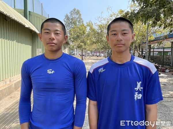 ▲美和雙胞胎兄弟林益嘉（左）、林咨豪（右）。（圖／記者楊舒帆攝）
