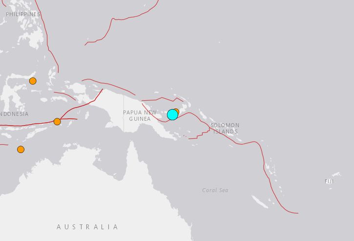 ▲巴布亞紐幾內亞地震。（圖／翻攝USGS）