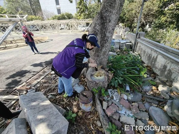 ▲▼ 杜絕校園登革熱源頭 嘉義縣校園沙池水溝落實「巡倒清刷」 。（圖／嘉義縣政府提供）