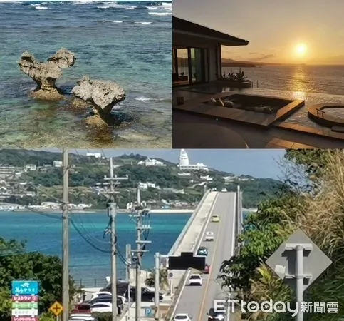 ▲清澈的海水，美麗的落日、古宇利大橋等舒適行車環境，都是沖繩的魅力所在。（圖／記者張佩芬攝）