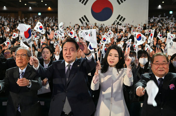 ▲▼尹錫悅2023年3月1日首次以南韓總統身分發表三一節紀念詞。（圖／路透）