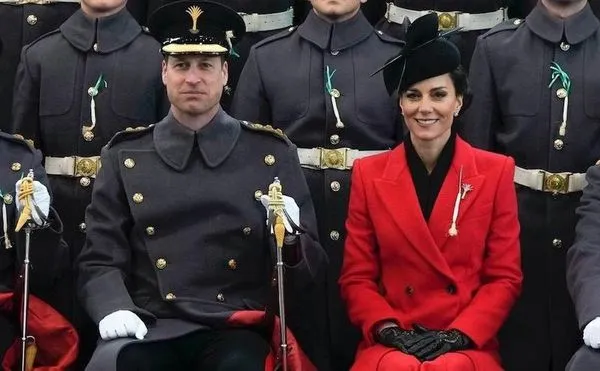 威廉王子和凱特王妃昨出席聖大衛日閱兵遊行。（翻攝royal.uk官網）