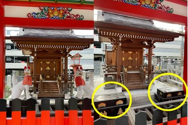 ▲▼京都兩尊「稻荷狐狸像」被偷了。（圖／翻攝自推特／@taishougun3）