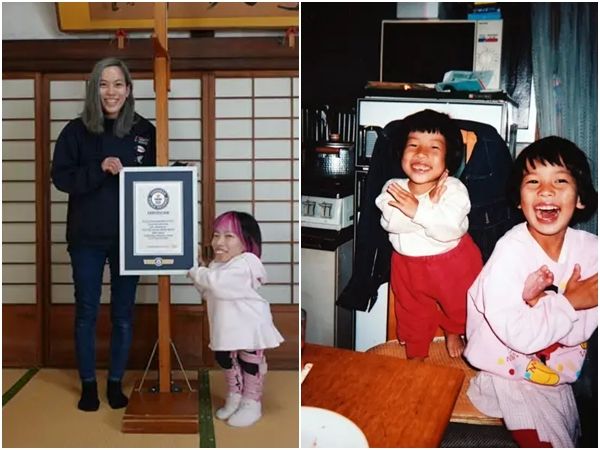 ▲▼日本姐妹創下全球身高差異最大的異卵雙胞胎女性金氏世界紀錄。（圖／翻攝自Guinness World Records）
