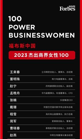 ▲▼中國傑出商界女性100。（圖／Forbes）