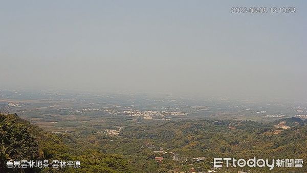 ▲雲林縣今日空氣品質不良。（圖／記者蔡佩旻翻攝）