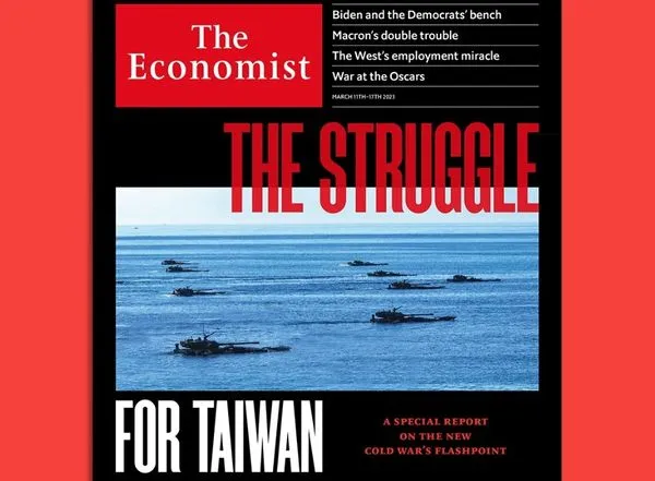 ▲▼經濟學人（The Economist）11日發行最新一期雜誌，以台海風雲做為封面故事，標題為「為台灣而戰」（The Struggle for Taiwan）。（圖／翻攝自instagram／theeconomist）