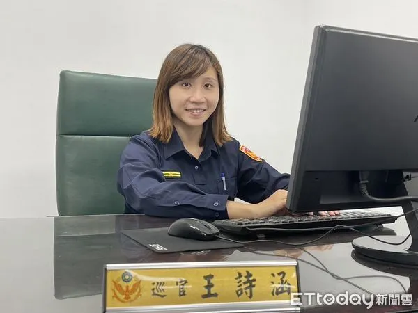 ▲台南市警永康分局首位女性副所長王詩涵就任，她立志維護治安，不讓鬚眉。（圖／記者林悅翻攝）
