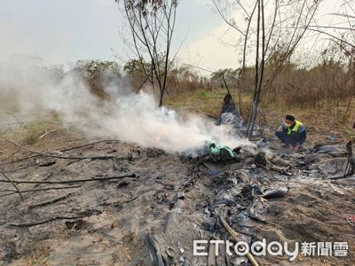 輕航機紀錄器燒成灰燼！　查失事原因...檢警密訊俱樂部負責人