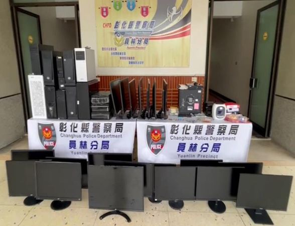▲員林警分局破獲韓國人在台洗錢詐騙機房。（圖／警方提供）