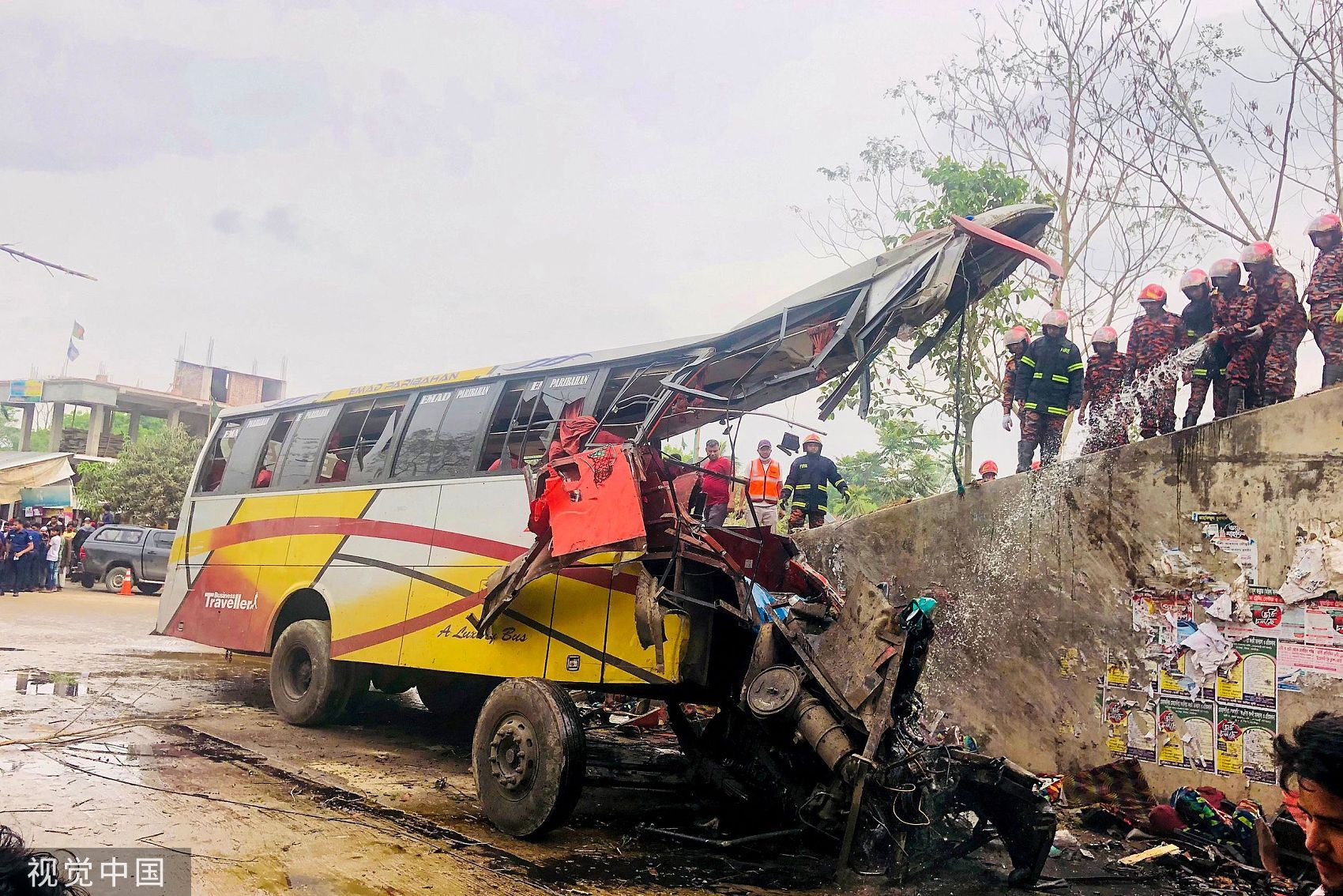 ▲▼ 孟加拉巴士車禍已19死。（圖／CFP）