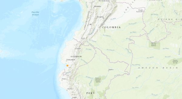 ▲▼厄瓜多發生規模6.7地震。（圖／翻攝USGS）