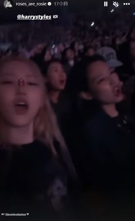 ▲ROSÉ、Jennie返韓觀看「一世代」哈利的演唱會。（圖／翻攝自IG／roses_are_rosie）