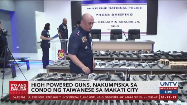 ▲台灣黑幫成員在菲律賓遭查獲擁84把長短槍及逾6千發子彈，台警將引渡主嫌陳建寧返台。（圖／翻攝外媒）