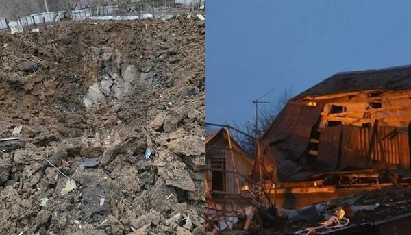 ▲▼烏克蘭一架無人機26日遭俄軍擊落後引發爆炸。（組圖／達志影像／美聯社、翻攝自推特）