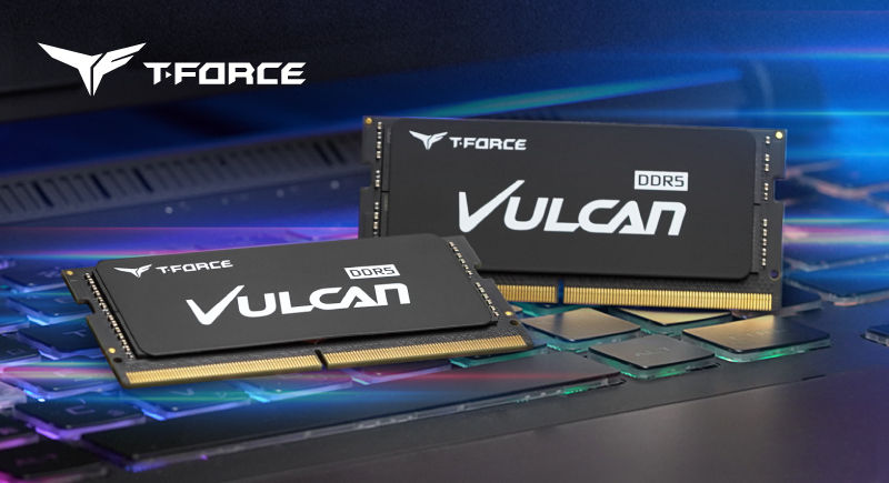 ▲▼不僅快還涼快！T-FORCE推首款VULCAN SO-DIMM DDR5記憶體。（圖／T-FORCE提供）