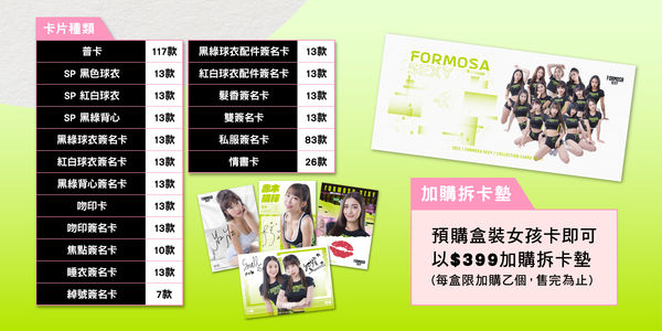 ▲PLG職籃人氣啦啦隊Formosa Sexy推出專屬女孩卡。（圖／夢想家提供）