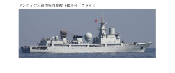 ▲▼中國海軍815型電子偵察艦開陽星艦（舷號796）。（圖／統合幕僚監部）