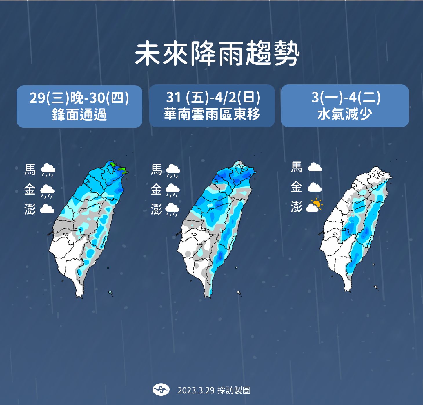 ▲▼未來一周天氣趨勢。（圖／氣象局）