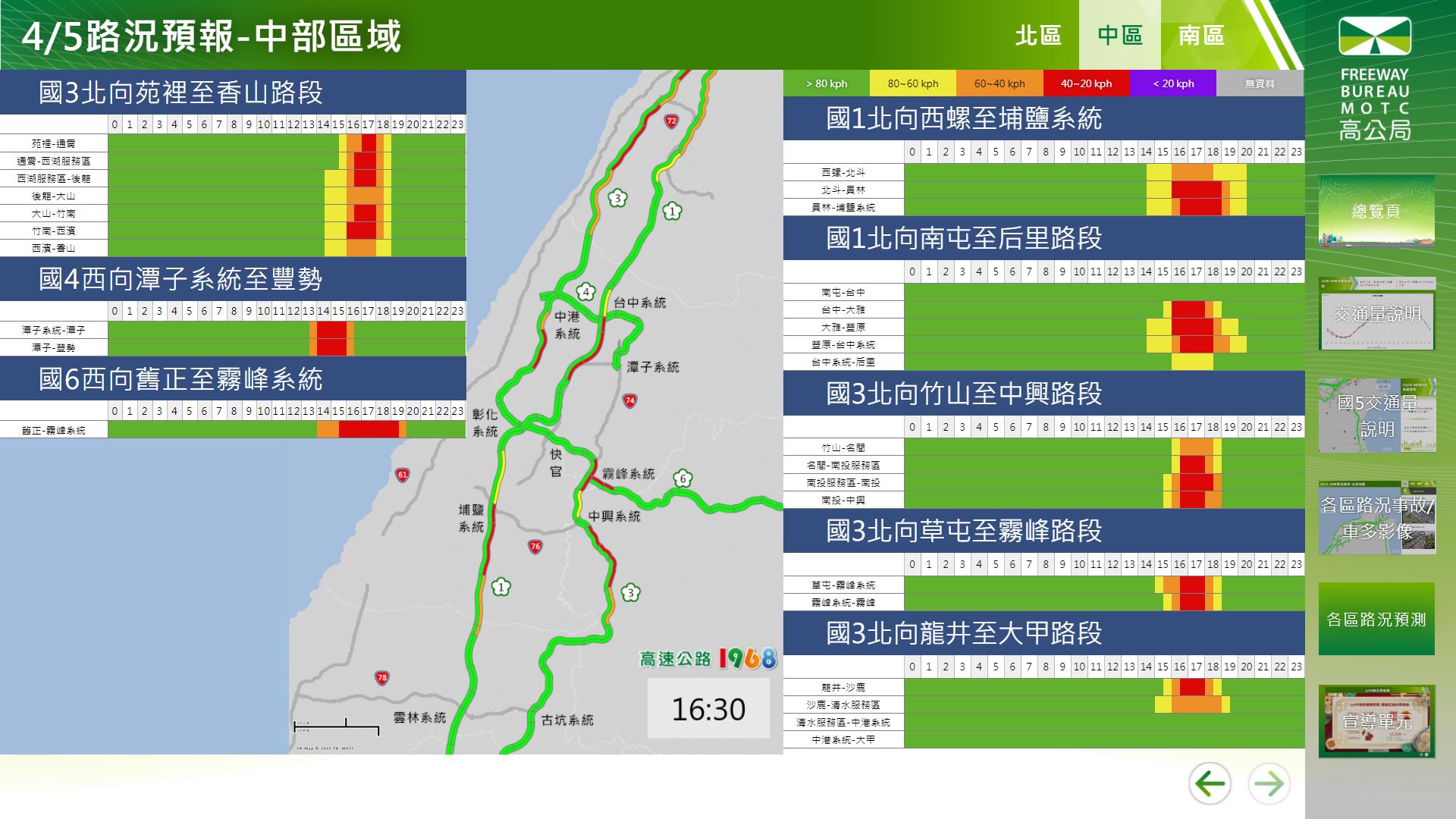 ▲▼4/5國道交通路況預報及疏導措施。（圖／高公局）