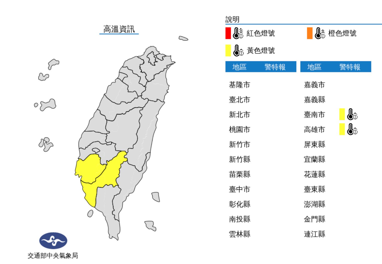 ▲氣象局發布高溫資訊。（圖／氣象局）