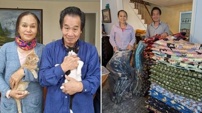 退休父母「手作貓床」助女兒的救援組織　網被爸笑容圈粉：超了不起