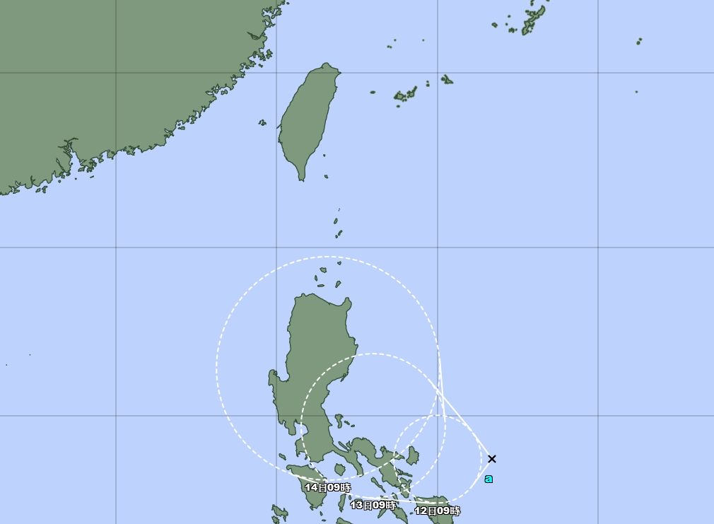 ▲▼菲律賓東方海面上的熱帶擾動生成為熱帶性低氣壓，更有望成為今年第一號颱風珊瑚。（圖／翻攝日本氣象廳）
