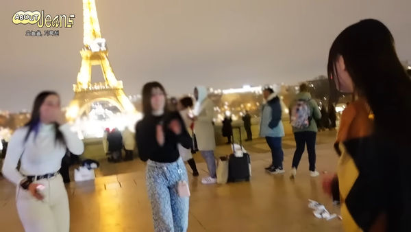 ▲▼粉絲在巴黎鐵塔前熱跳《Hype Boy》，給予讚。（圖／翻攝自NewJeans官方YouTube）