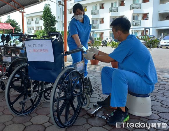 ▲北榮身障身障重建中心於馬蘭榮家進行輔具服務。（圖／記者楊漢聲翻攝）