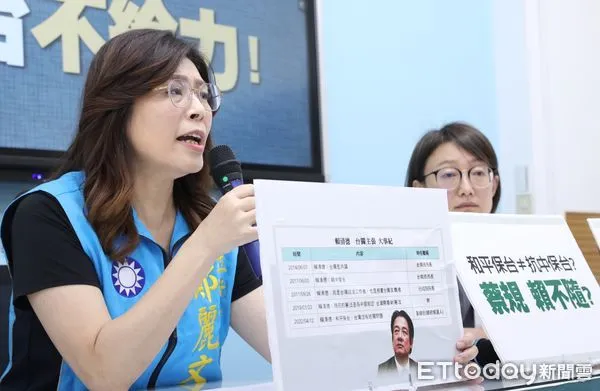 ▲▼國民黨團舉行「台獨類下架，保台不給力」記者會 鄭麗文 吳怡玎。（圖／記者屠惠剛攝）