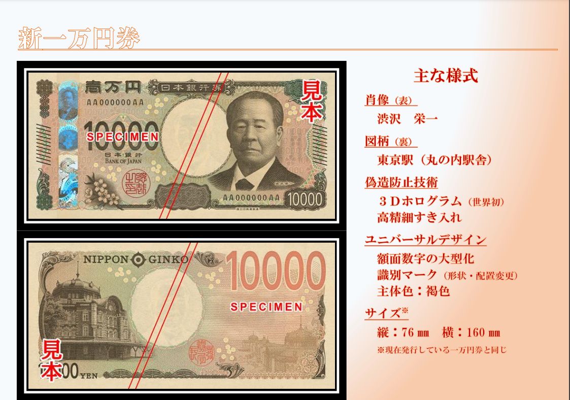 ▲▼新版的日幣10000元鈔票。（圖／翻攝自日本央行官網）