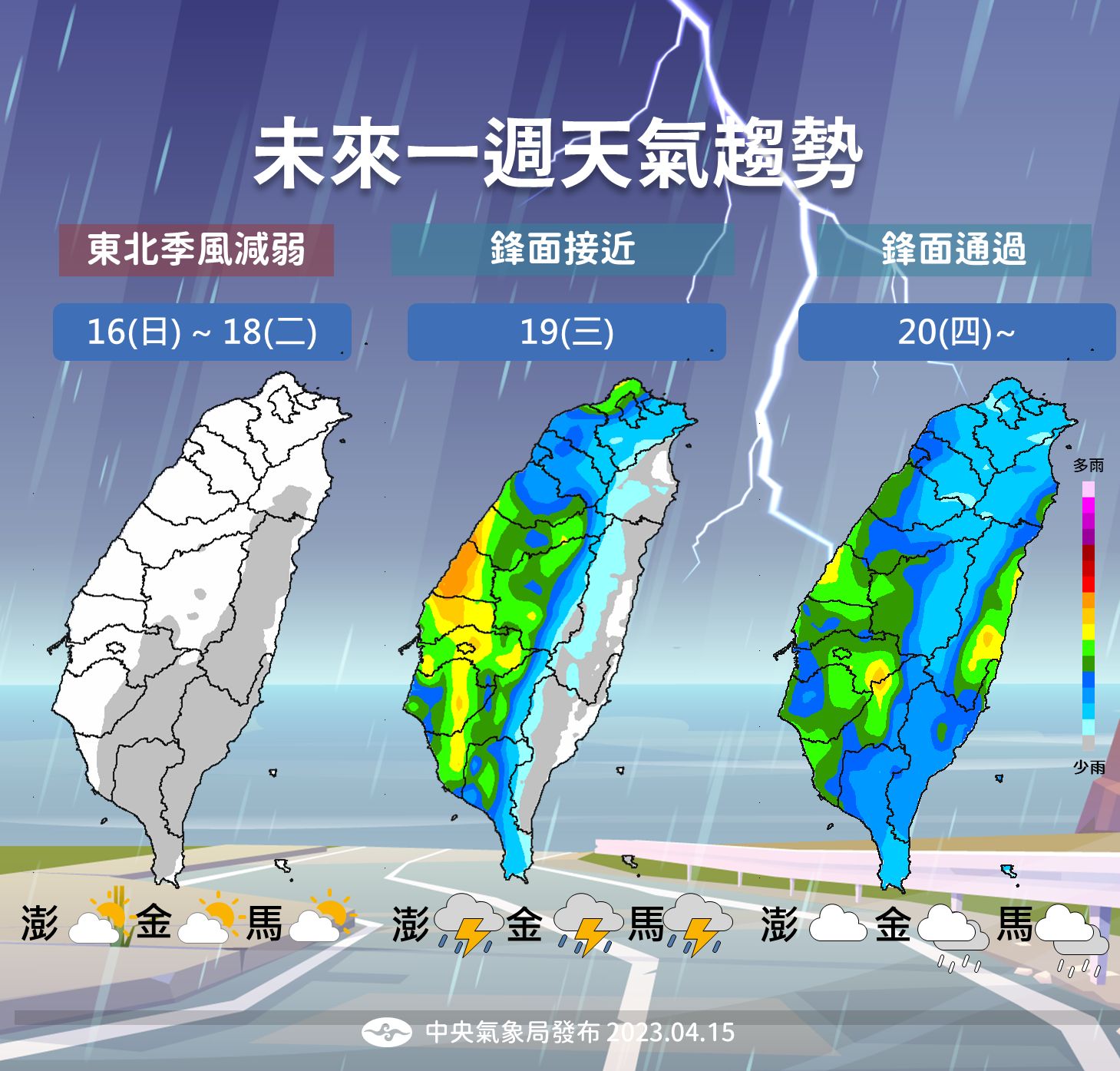 ▲▼未來一周天氣趨勢。（圖／氣象局）