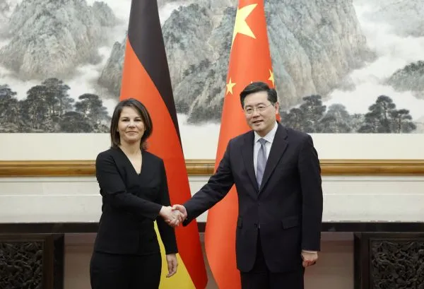 ▲▼德國外交部長貝爾伯克（Annalena Baerbock）14日與中國外交部長秦剛會晤。（圖／翻攝自大陸外交部官網）