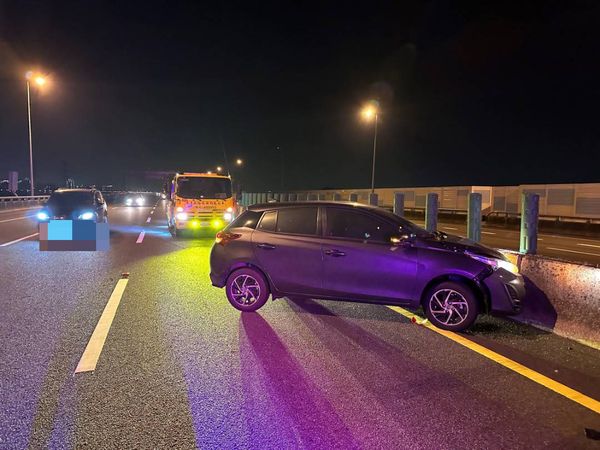 ▲國道3號彰化路段2車追撞。（圖／國道警方提供）