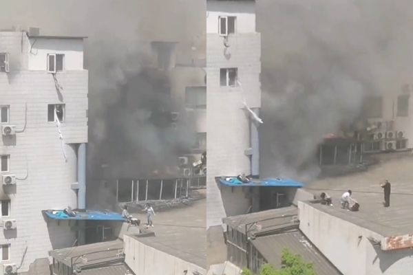 ▲▼快訊／北京豐台區醫院火災　21人死亡。（圖／翻攝自推特）