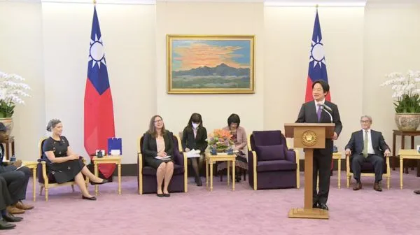 ▲▼賴清德接見美國在台協會（AIT）主席羅森柏格（Laura Rosenberger）。（圖／總統府影片）