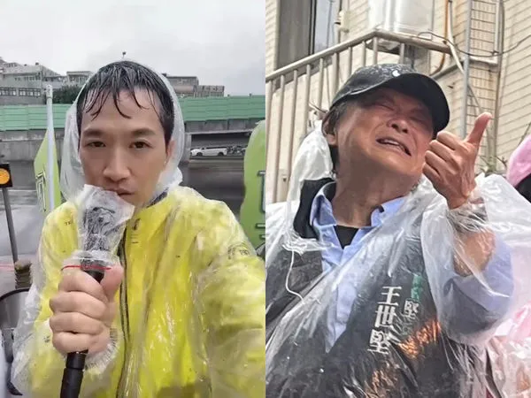▲何志偉和王世堅今天都冒雨努力到最後一刻。（合成圖／何志偉辦公室提供／王世堅辦公室提供）