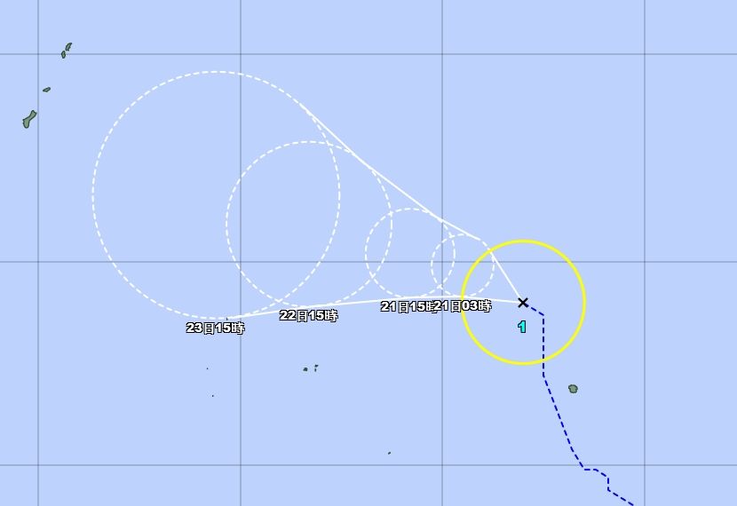 ▲▼「珊瑚」颱風生成。（圖／翻攝日本氣象廳）