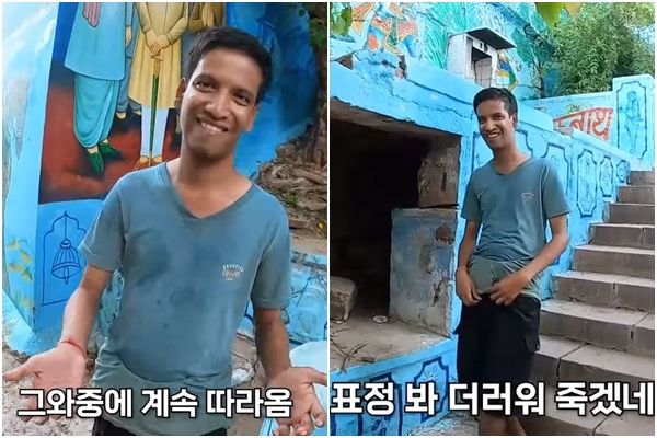 ▲▼南韓女YouTuber獨遊印度遇變態噁男，當街掏出下體性騷擾。（圖／翻攝自YouTube／젠배배JennBae）