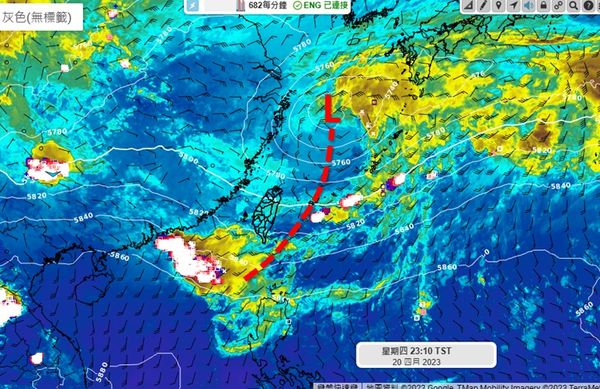 吳聖宇解釋台南沒下雨的原因。（圖／翻攝自Facebook／天氣職人-吳聖宇）