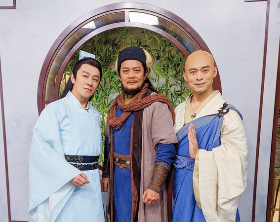 ▲▼陳浩民(左起)、黃日華與樊少皇隔了多年再以《天龍八部》中的扮相現身             。（圖／艾迪昇傳播提供）