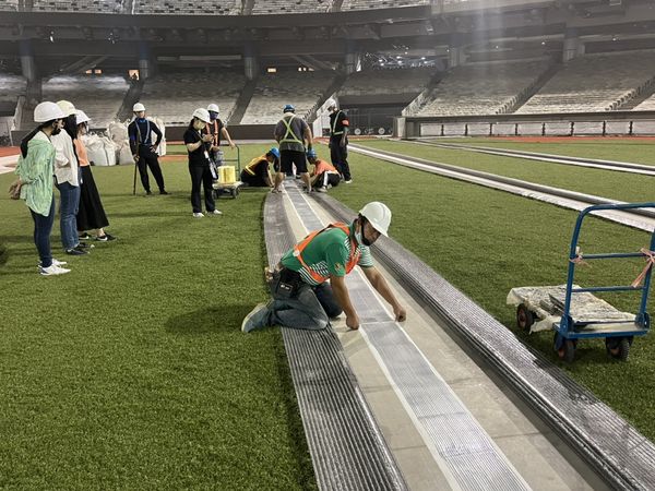 ▲▼李四川邀集棒協、成棒視察大巨蛋。（圖／李四川辦公室提供）